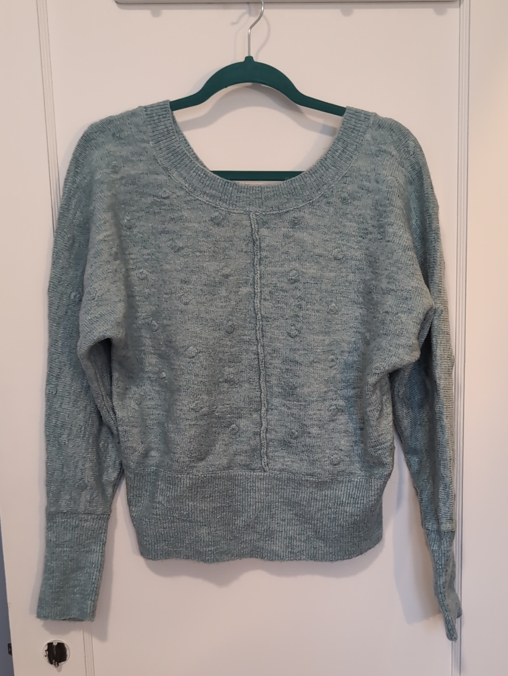 🍇 LAST CALL! William Rast Alpaca Aqua Scoop V Neck Bobble Knit Sweater